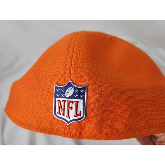 New Era 59Fifty Sideline Collection Denver Broncos Orange 7 1/2" Fitted Hat Cap - Picture 9 of 9